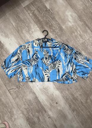 Коротка сорочка  с зебрами