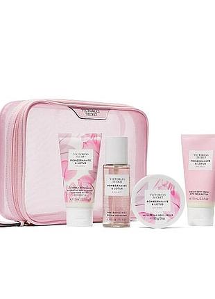 Victorias secret набор 5 в 1 мист скраб лосьен крем косметичка