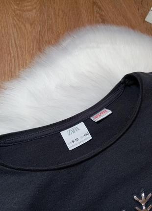 Лонгслив с снежинкой от zara на 9 лет