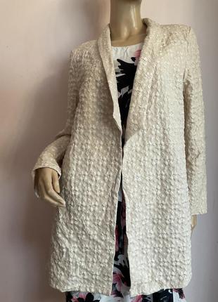 Фактурний подовжений ошатний жакет/ м/