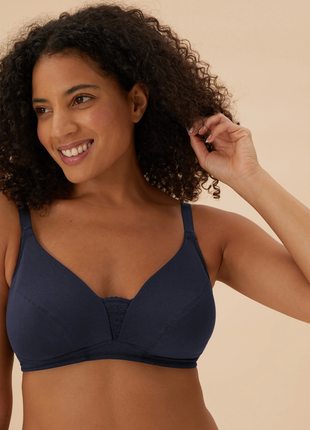 Бюстгальтер минимайзер m&s lace non-wired t-shirt bra - 42b 95b