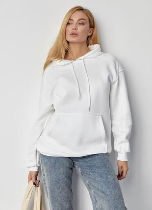 Тепле однотонне худі oversize