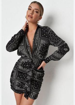 Женское новое легкое платье missguided s с длинным рукавом