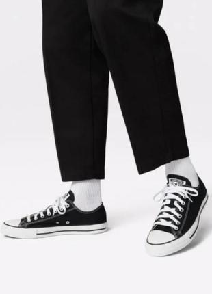 Кеді converse all star низькі converse all star low black (m9166)3 фото