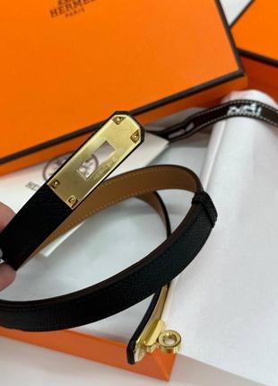 Ремень hermes с золотой фурнитурой