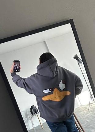 Худи на флисе oversize duck толстовка худи
