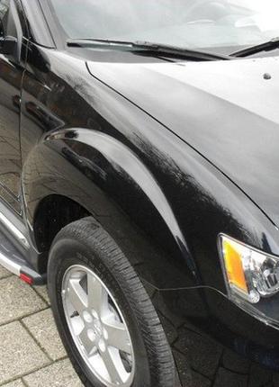 Боковые пороги fullmond (2 шт, алюм.) для mitsubishi outlander 2006-2012 гг