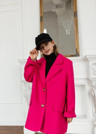 Пальто — піджак дитяче підліткове, демісезонне, кашемірове, осіннє, весняне, малинове