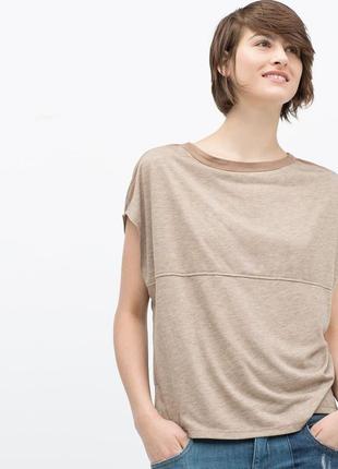 Женская футболка свободного кроя zara