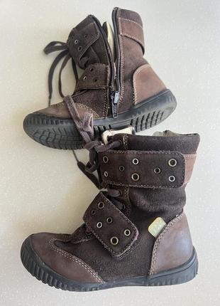 Ботинки сапоги 16 см стелька кожа, замша