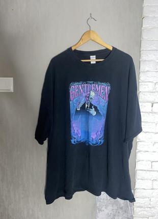 Футболка у крутий принт дуже великого розміру батал gildan, xxxxl