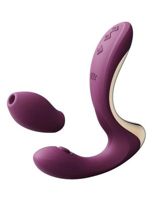 Вибратор-пульсатор с вакуумной насадкой zalo – talis g-spot pulsewave vibrator velvet purple