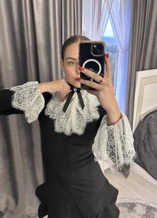 Сукня жіноча сукня чорна сукня з мереживом