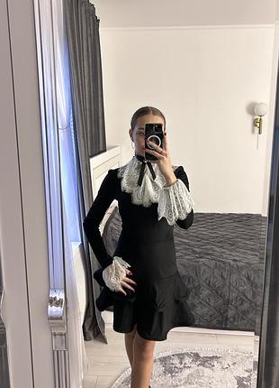 Сукня жіноча сукня чорна сукня з мереживом