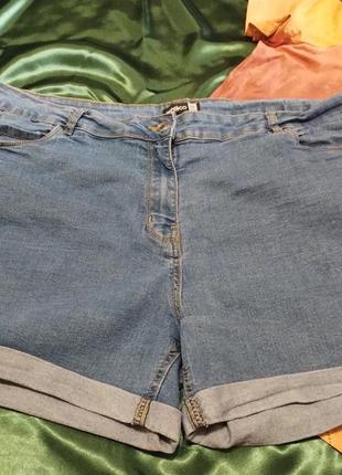 Шорти джинсові великого розміру батал