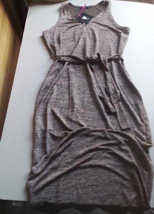 Новое трикотажное макси платье по фигуре евр 402 фото