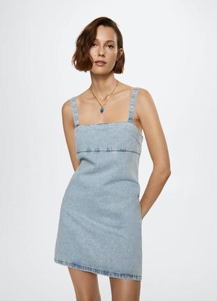 Джинсове плаття mango lyocell denim dress — xs-s