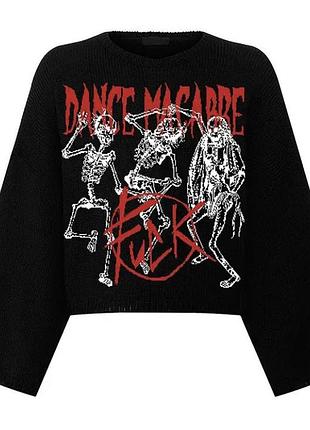 Свитер унисекс y2k связанный лонгслив