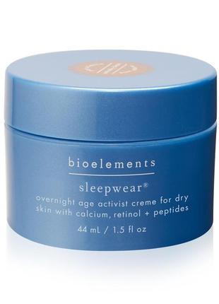 Нічний антивіковий крем для нормальної та сухої шкіри bioelements sleepwear