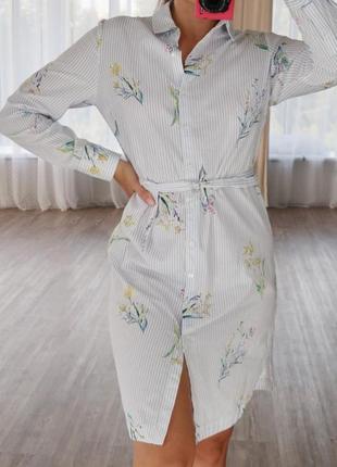 🌿 плаття-сорочка бавовна zarina weekend1 фото
