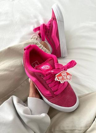 Кеды в стиле vans knu old skool acid pink premium4 фото