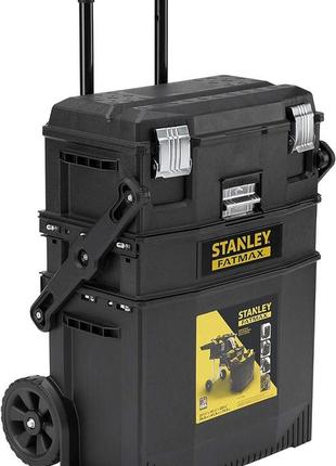 Ящик с колесами stanley 1-94-210 fatmax mobile work station cantilever раздвижной с 3-мя секциями