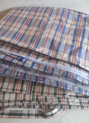 Сумка хозяйственная баул плетенка-клетка 64х50х30см