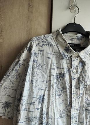 Сорочка гавайська літня гавайка рубаха гавайская рубашка пальмы в пальмах2 фото