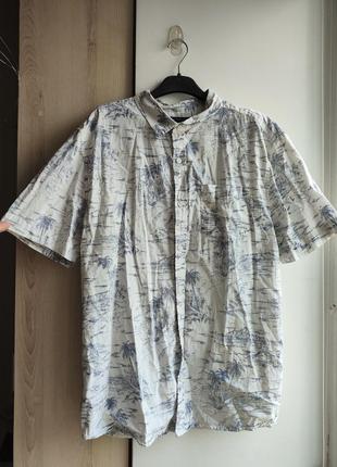 Сорочка гавайська літня гавайка рубаха гавайская рубашка пальмы в пальмах9 фото