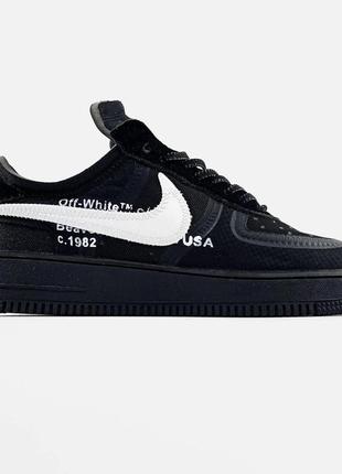 Кросівки nike x off white air force 1 low black (2018) kbr-44812 42