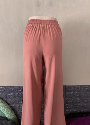 Широкі літні штани брюки з поясом палаццо3 фото
