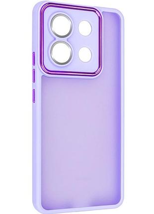 Чохол fiji lens для xiaomi redmi note 13 pro бампер матовий з захистом блока камер violet