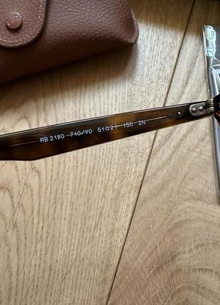 Очки женские ray ban оригинал rb 2180 710 коричневые градиент