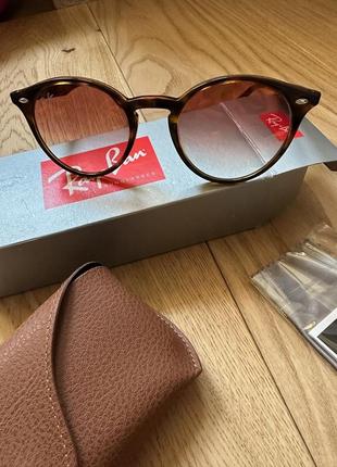 Очки женские ray ban оригинал rb 2180 710 коричневые градиент