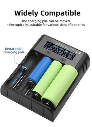 Зарядний пристрій essager battery charger with led indicator for 4 display black