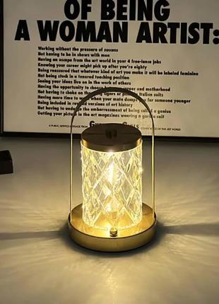Портативная металлическая настольная led лампа d15 аккумуляторная лампа с сенсорным управлением3 фото
