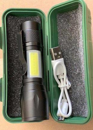 Фонарик аккумуляторный ручной police bl-513 встроенный аккумулятор + зарядка