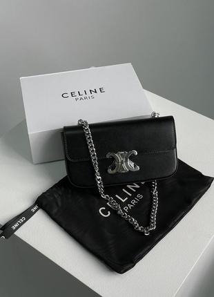 Женская сумка celine черная с серым
