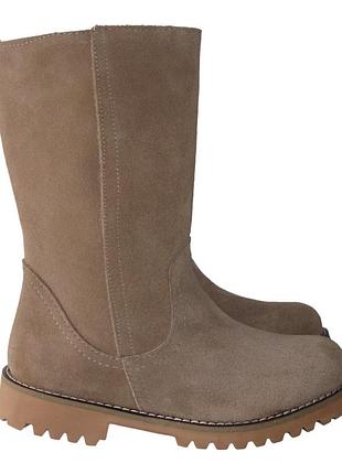 Сапоги женские замшевые volaverunt 37 р. 23,5 см бежевые 020