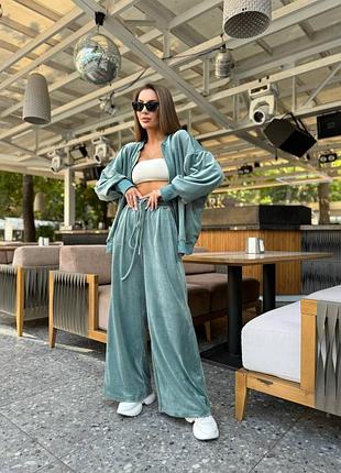 Костюм  over size  "velur "