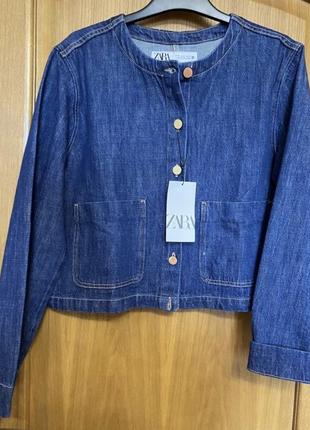 Новий модний джинсовий жакет 50-52 р zara