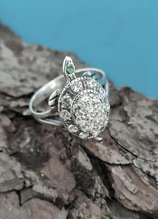 Кольцо серебро 925 колечко серебряное черепаха 🐢