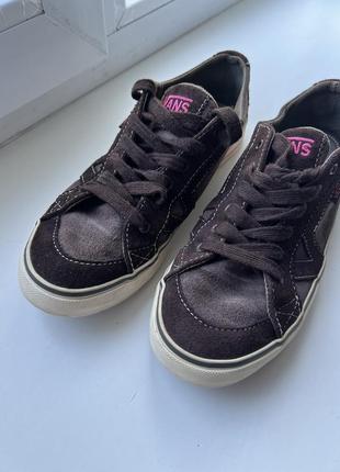 Коричневые кроссовки кеды vans w tori3 фото