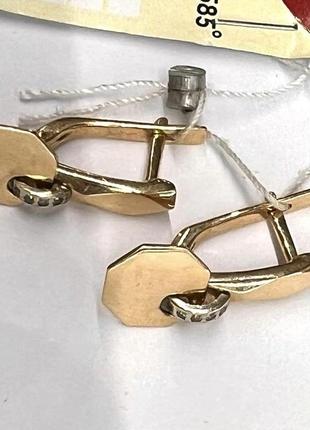 Серьги золотые св2139 вага 3,86 г