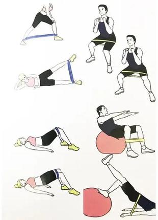 Набор фитнес-резинок 5шт эспандер тренажер