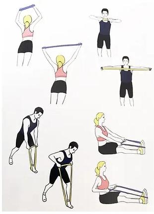 Набор фитнес-резинок 5шт эспандер тренажер