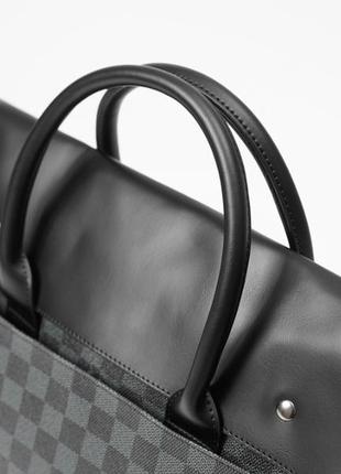 Мужской деловой портфель для документов стиль луи витон клетка, офисная сумка мужская r_1349