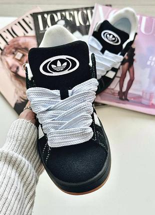 Фирменные женские кроссовки adidas campus black * cd