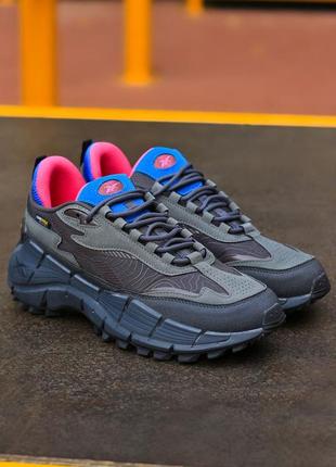 Кроссовки мужские Зимові чоловічі шкіряні черевики reebok 2.5 edge black/pink