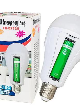 Лампочка led 20вт с аккумулятороми 1850 мач, цоколь e27